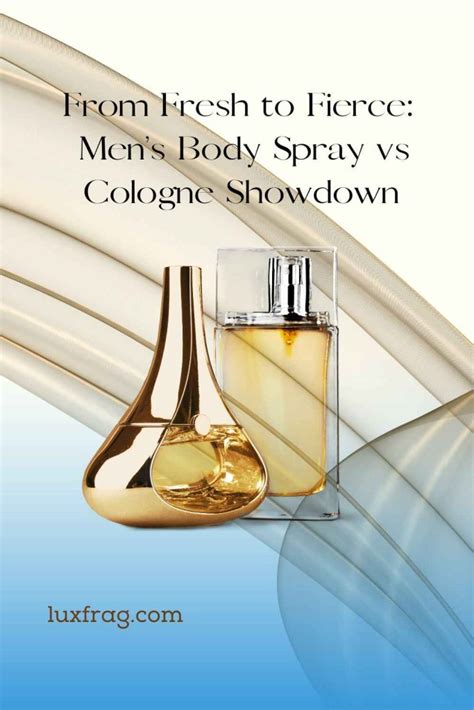 men's body spray vs cologne